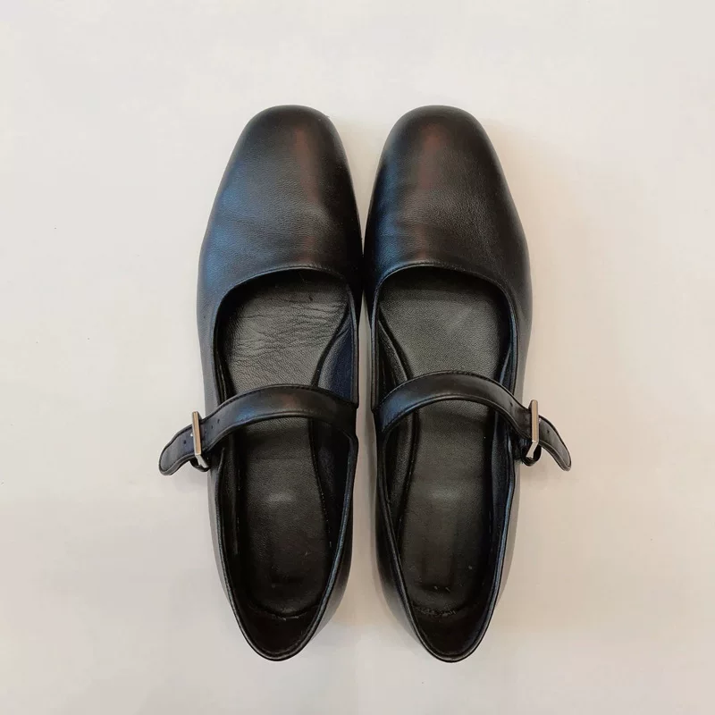 Grape Mom Soft -bottom Soft Leather Single Single Shoes Women's Shoes Words with Light Platform Shoes Small Sweet Shoes Sweet Shoes