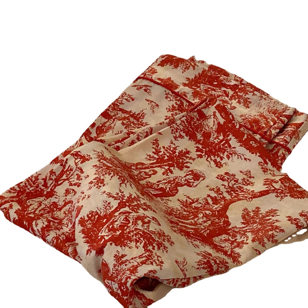 [Fujia oro corto largo] Año Nuevo Zodiaco rojo año desgaste hogar temperamento impresión nicho de seda de hielo pijamas de lujo