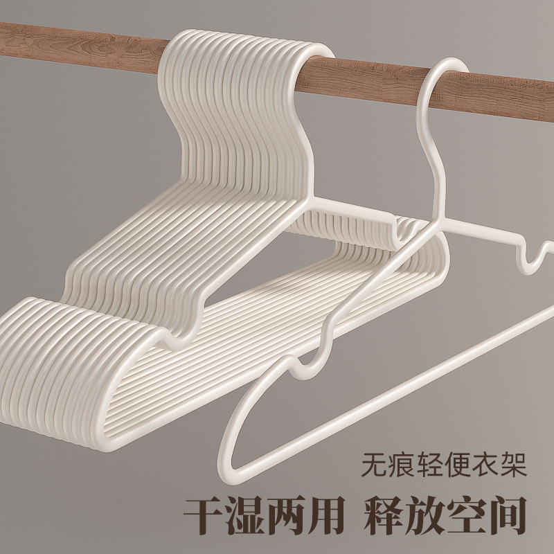 Clothing 2025 New Household Seamless Clothes Hanger Anti-shoulder Corner Adult Minimalist Groove Clothes Hanger Space-saving Clothes Brace