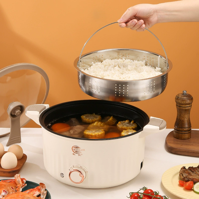 Электрическая wok-плита бытовая для кухни студентов общежития, пароварка и кастрюля, маленький электрический cooker, многофункциональный маленький электрический горячий горшок