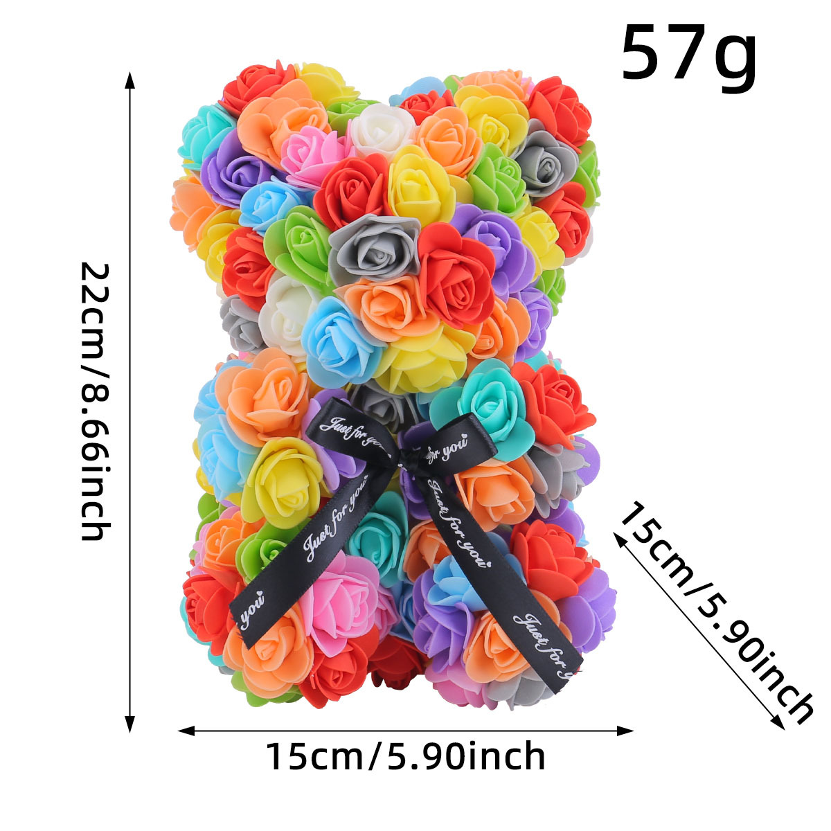 Día de San Valentín eterno flores rosa osos muñecas creativas simulación pe espuma flores abrazar osos regalo del día de la madre