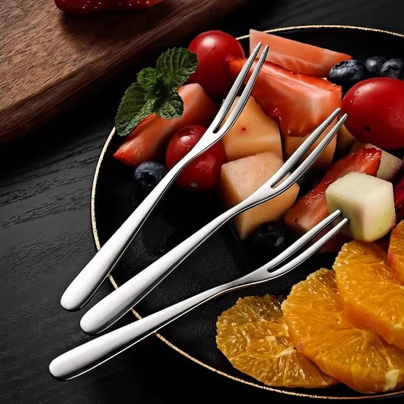 Piccola qualità. Set per la casa, spesso, leggero, di lusso, di alta qualità, forchetta per torta di luna, stuzzicadenti per frutta._voghion.com