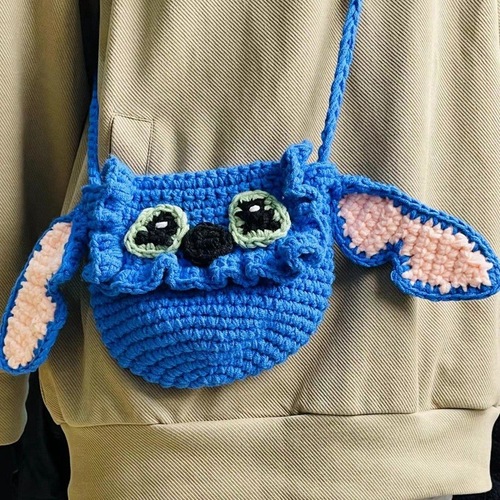 Finished cartoon handmade bags, new hand-knitted bags, women’s crossbody bags, woolen crochet bags, gifts for besties and girlfriends