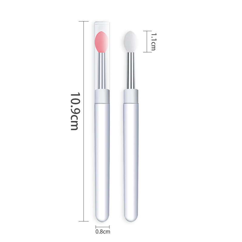 Manicura barra de silicona transparente polvo de espejo mágico polvo de luz polar barra de frotar polvo de lentejuelas sombra de ojos cepillo multifuncional portátil en stock