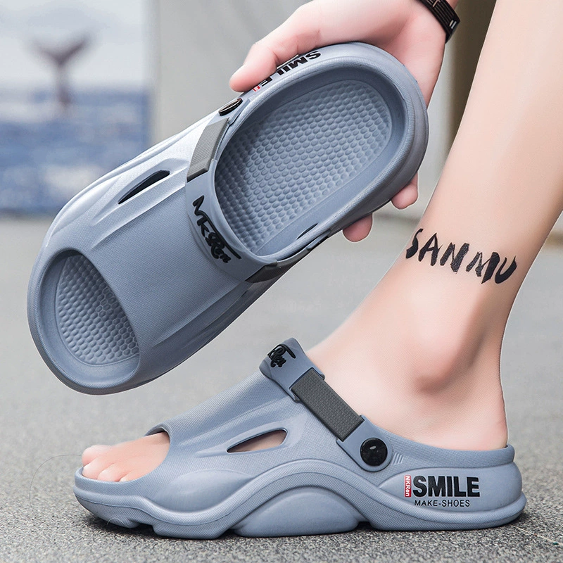 Мужские летние шлепанцы, нескользящие кокосовые сандалии для верхней одежды, молодежные уличные пляжные спортивные тапочки
