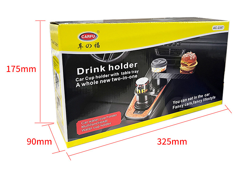 Factory Wholesale Car Cup Holder Table Tray, Rotatable Car Tray Cup Holder, Car Dining Tray Storage Board