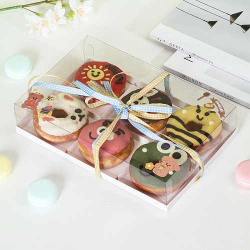Children's Day Children's Day 4 pieces 6 pieces donut fruit tower kindergarten souvenir puff cake packaging box