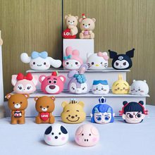 跨境网红卡通PVC软胶KT小猫生日蛋糕装饰摆件儿童节生日插件公仔