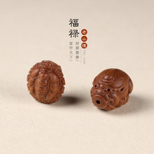 正宗老山檀香DIY雕回纹富甲回纹龟壳福禄貔貅文玩创挂件手串配件