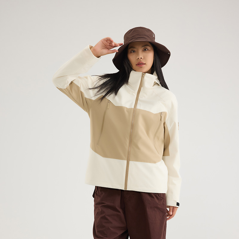 2025 otoño y invierno al aire libre traje de asalto de dos piezas conjunto desmontable chaqueta para hombres y mujeres más terciopelo grueso traje de montaña 3 en 1