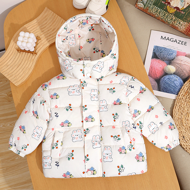 Chaqueta de algodón de plumón para niños de Amazon más chaqueta de invierno de terciopelo para niños 2022 nueva chaqueta de algodón para bebés y niños