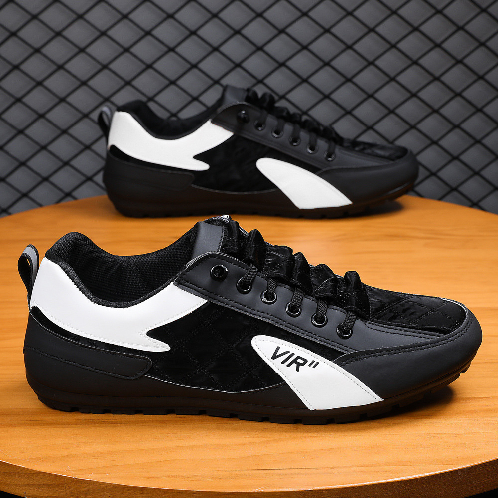 Men's 2023 Spring New Beaded Shoes Korean Style Fashionable and Versatile Casual Sports Shoes Lightweight Slip-On Shoes