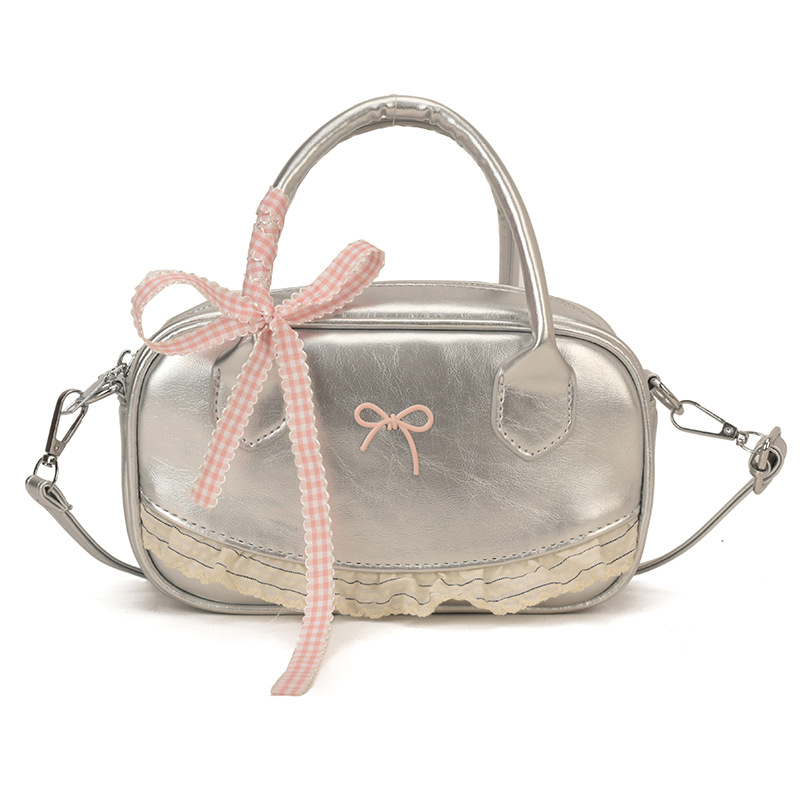 2026 nuevo bolso coreano para niños bolso de encaje de estilo extranjero bolso adorable arco bolso accesorios de niña pequeña