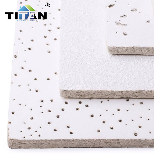 Tablero de fibra mineral gypsophila tablero de lana mineral 600*600 techo de lana mineral que absorbe el sonido