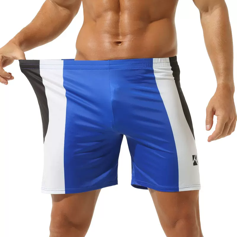 欧美运动中裤拼色休闲时尚潮流三分裤大码透气沙滩裤篮球平角短裤