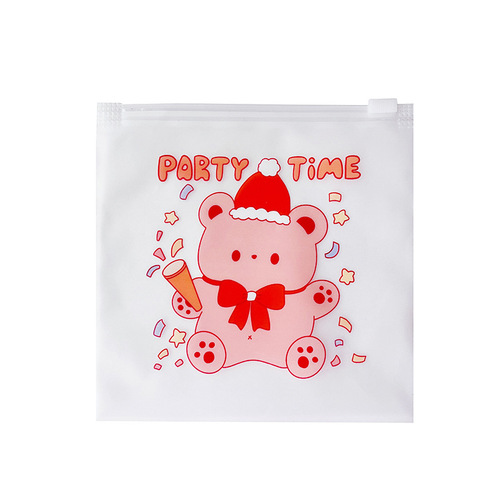 Cartoon candy bag cute snack zipper bag sealed jewelry small underwear candy biscuit packaging bag bag