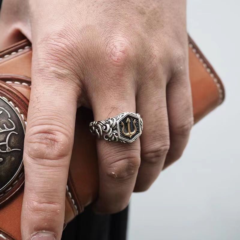 13g Weight Adjustable Ring Classification Adjustable Ring Size 1 Piece Quantity Daily, Street Occasion Alloy Material Cross Pattern Men's Gender Plating Design Retro Style Wholesale Jewelry Retro Cross Alloy Plating Adjustable Ring 3