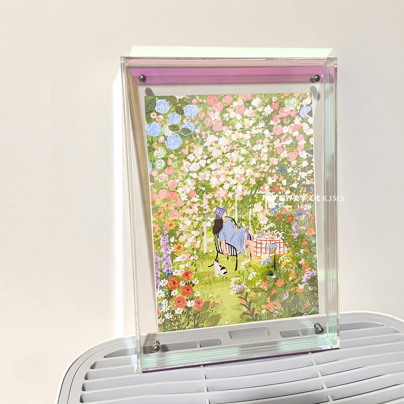 Transparent Colorful Acrylic Photo Frame Transparent Picture Frame Table Hanging Wall A3A4 Certificate Photo Poster Wall Display Frame