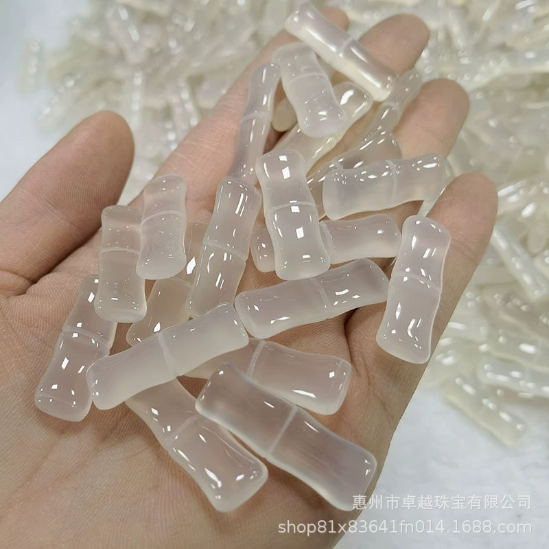 Отличная ювелирная фабрика оптом белый агат бамбук 10x28 мм халцедон свободные бусины ювелирные изделия ожерелье Подарочные аксессуары
