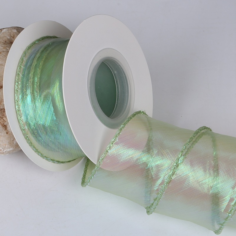 Hilado de cola de pez Symphony Cinta Decoración de pastel Ramo de copia lateral Boleto de flores Tombro de lazo Cinta de hilo ondulado