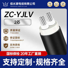 国标电缆ZC-YJLV铝芯2芯多股0.6-1KV无氧铝阻燃电缆工程通用电线