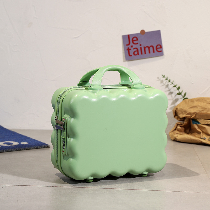 Nueva maleta cosmética japonesa y coreana, maleta de 14 pulgadas, maleta con contraseña, mini maleta pequeña, recuerdos festivos transfronterizos