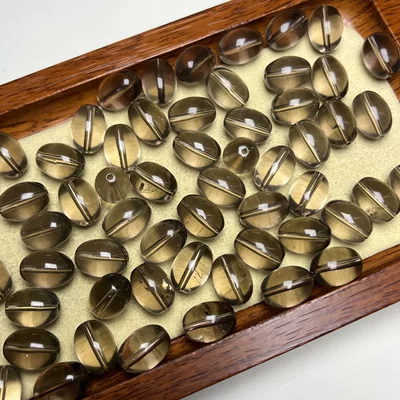 Natural tea crystal oval egg-shaped Zərgərlik ara hissələri