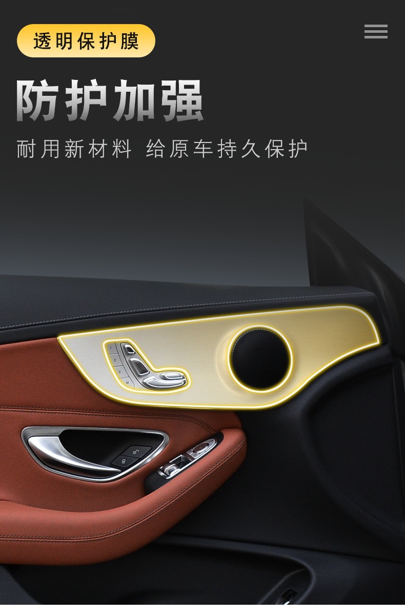 15-20 C-Class Two-Door Coupe Coupe Special Screen Central Control Interior Car Modification Transparent Tpu Protective Film