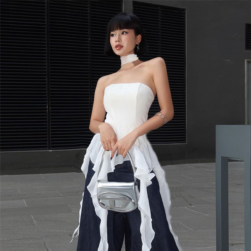 [Cross-border Wholesale] 2025 New Fairy Vest Elegant Goddess Elegant Tassel Body All-match Strapless Women