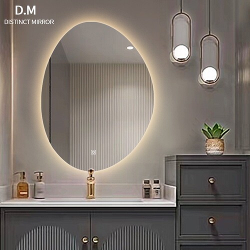 LED Bathroom Mirror Asymmetrical Shaped Mirror Smart Mirror Elliptical Mirror Wall-mounted Washing Basin Lamp Mirror