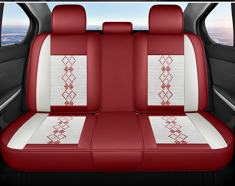 26-Year New Model Leather Ice Silk One-Piece Universal Car Seat Cushion for All Seasons, Summer Cushion, Physical Product Export to Amazon