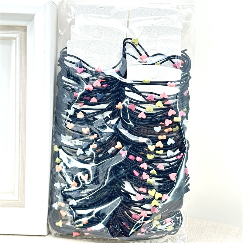 5 tarjetas de pedido no están desactualizadas tres en uno tubo de cuero negro banda para el cabello Banda de goma 1 yuanes 2 yuanes tienda de accesorios para el cabello accesorios para la cabeza