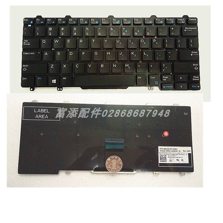 For new Dell Dell Latitude E7250 7250 keyboard