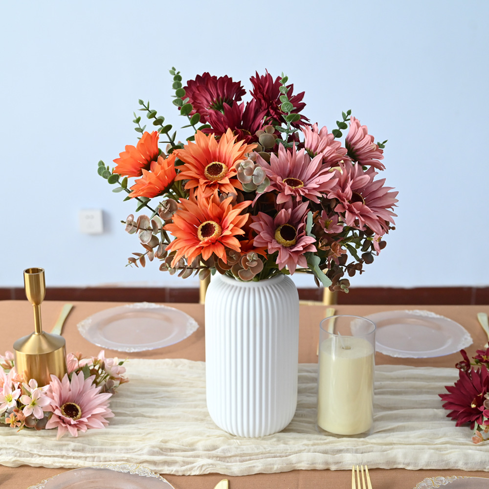 Simulación margarita flores falsas ramo ramo de flores hogar dormitorio decoración accesorios de fotografía transfronterizos