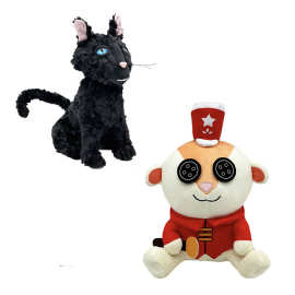 跨境新款 Coraline Cat Plush 黑猫 卡洛琳毛绒玩具公仔 毛绒玩偶