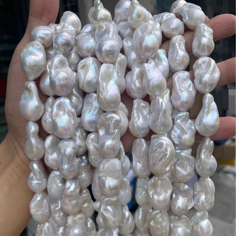 Mid-range large baroque fishtail pearl beaded natural freshwater pearl semi-finished diy handmade jewelry accessories