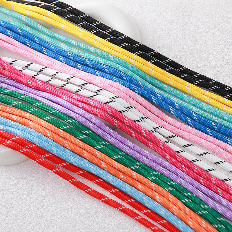 Miu Same Style Bag Lanyard Keychain Rope Handmade DIY 5mm Braided Colorfulful Polyester Rope Fashion Bracelet Rope