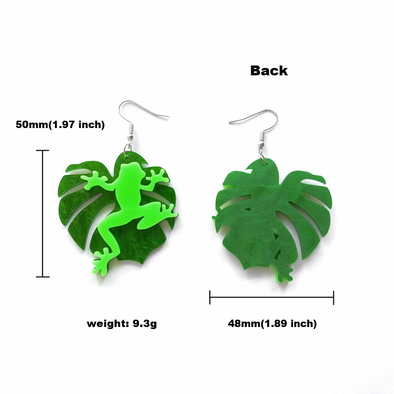 15g Weight 1 Pair Cute Exaggerated Animal Dinosaur Arylic Drop Earrings