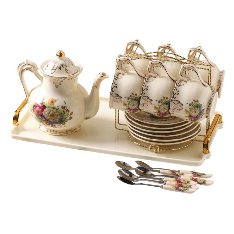 Костюм для кофейной чашки в европейском стиле Британский набор для послеобеденного чая Ароматическая чайная чашка Изысканная Бытовая Керамическая чашка для воды Свадебный набор для воды