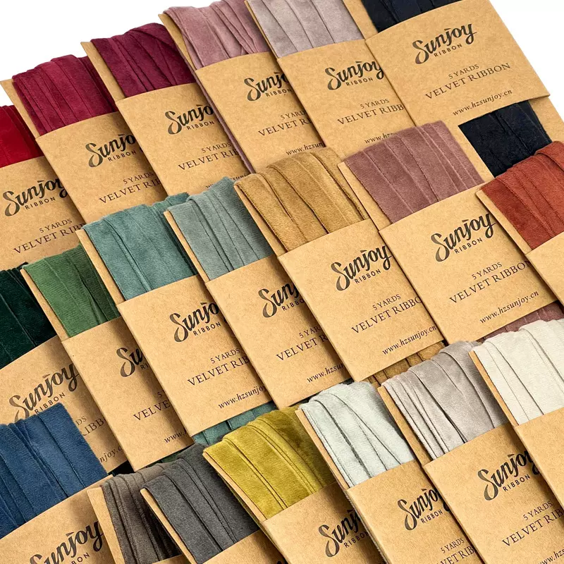 1cm单面植绒彩色天鹅绒织带伴手礼丝带包边条辅料圣诞节布条