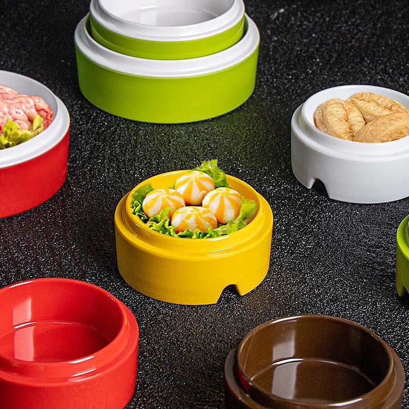 インターネットセレブ回転鍋食器オプション串ディスプレイボックス商業小型鍋回転小ボウルおかずプレートメラミン|undefined