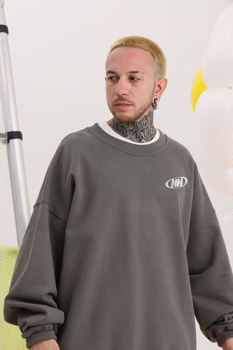 Men's Clothing round neck pullover sweater heavyweight high street original designer brand Japanese couple style _voghion.com