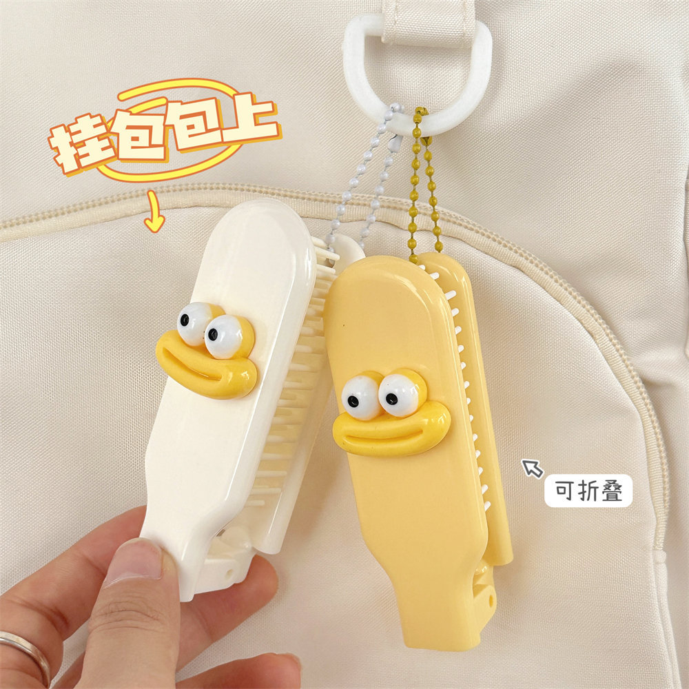 Divertidos peines plegables de boca grande lindos mini dientes suaves para llevar peines de peluquería para estudiantes flequillo peines pequeños al por mayor