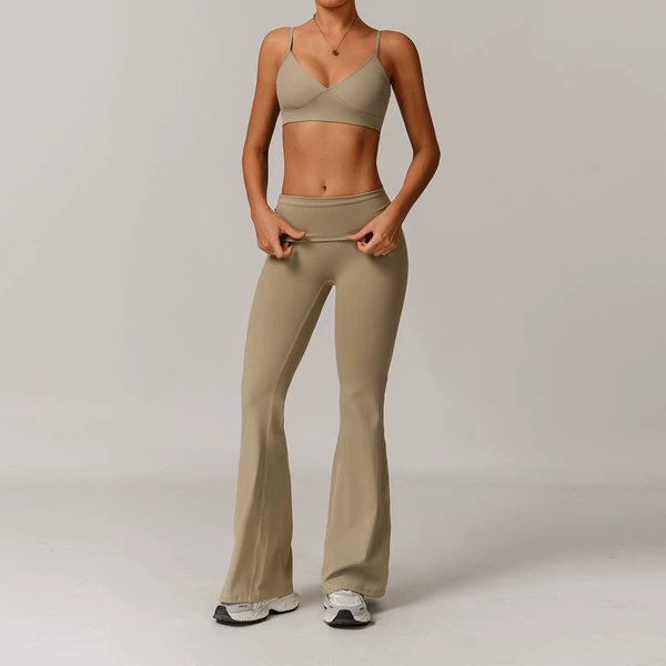 8998 bra + 8998 bell bottoms dark khaki