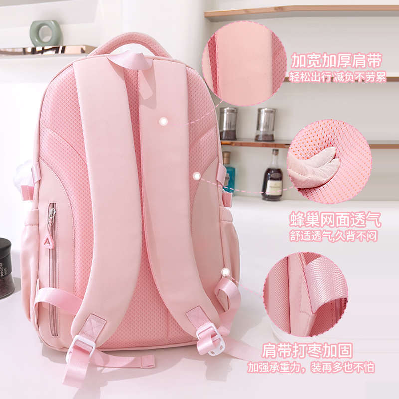 2024 nuevo lindo casual niños Escuela Primaria mochila 3-6 grado reducción de carga Oxford tela mochila para las mujeres de secundaria