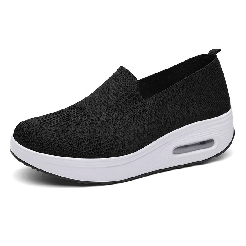 Красивые дышащие slip-on спортивные ботинки для женщин, повседневные джемповые кроссовки, большой размер
