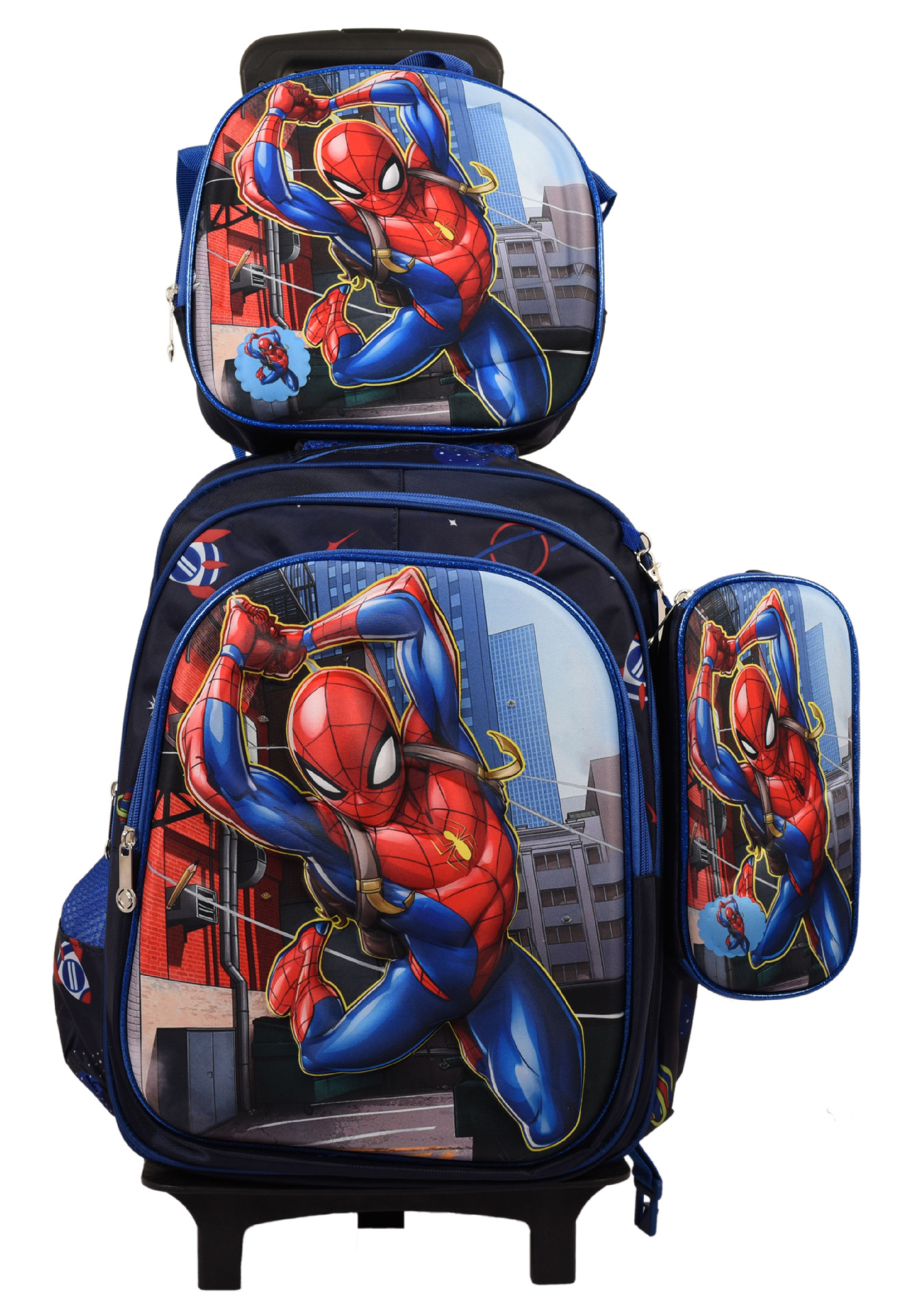 Mochila escolar fábrica 3D traje de tres piezas Shaodong escuela primaria al por mayor mochila de tres piezas de hombro de dibujos animados con protección de la columna