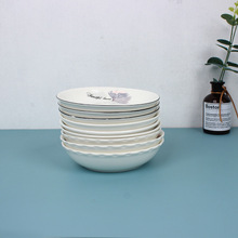 小碟子陶瓷盘子6英寸15厘米圆形家用1~2人用装菜盘接菜吐骨碟果碟