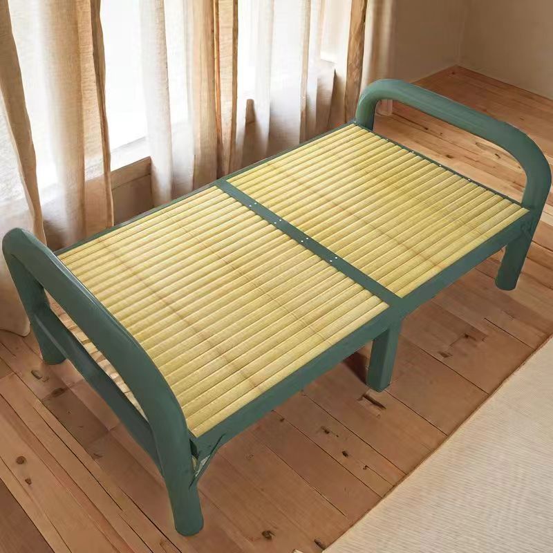 家庭用シングルダブル昼寝竹ベッド竹無垢材ハードボードベッドシンプルな強化クールベッド折りたたみベッド|undefined