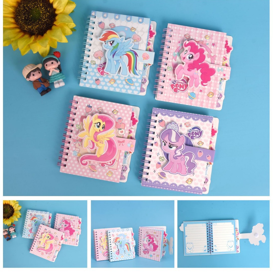 Caricatura encantadora Stevie Capibala oso pequeño Maculome cuadrado clasificador de bobinas cuaderno de papelero